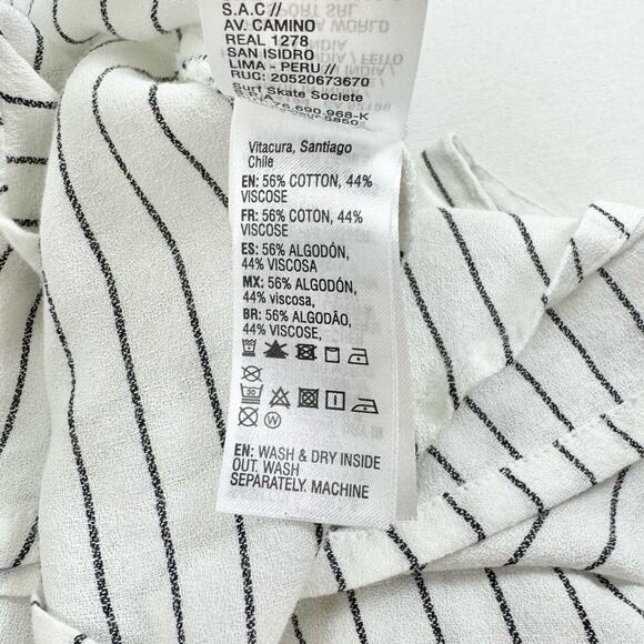 Roxy Women's Intense Sunrise Faux Wrap Romper Medium White Stripe - Picture 13 of 16